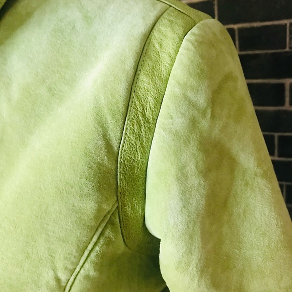 WILSONS LEATHER LIME GREEN LEATHER JACKET - Picture 12 of 16